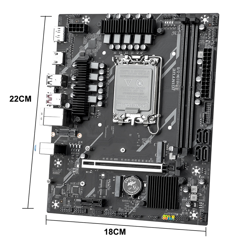 Lga1851 Gaming Motherboard - Placa Base para Juegos JGINYUE H810M-D/B