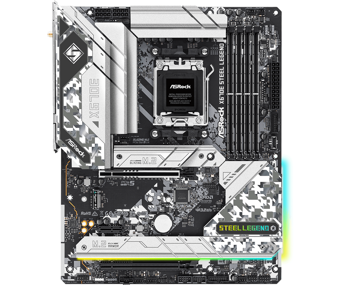 Placa base ASROCK X670E STEEL  - X870E Atx Motherboard reseña y precio