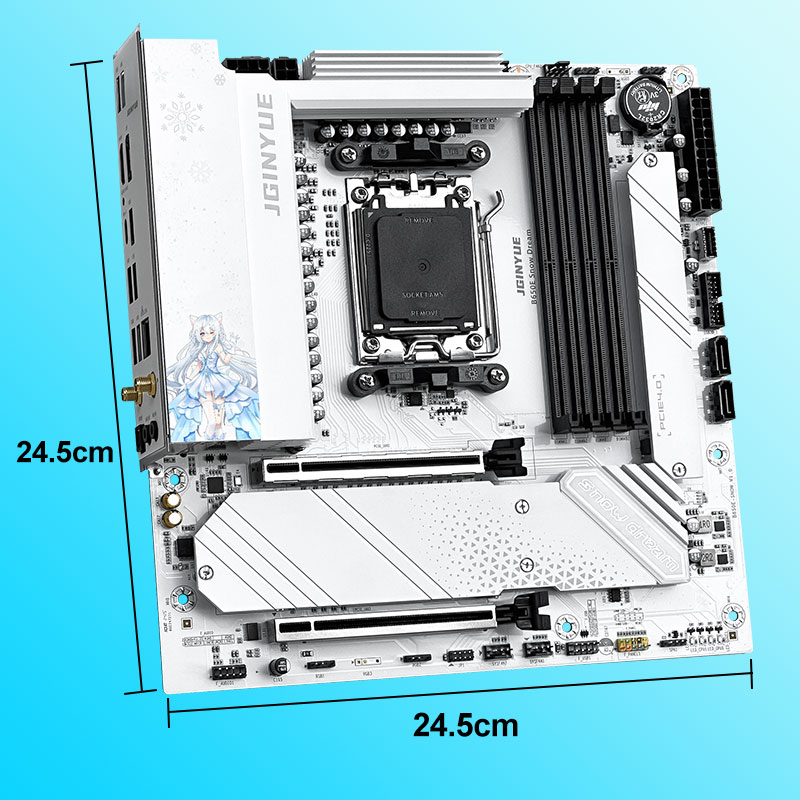 JGINYUE B650E Snow Dream AM5 P - Am5 Micro Atx Pcie 5.0 Motherboard reseña y precio