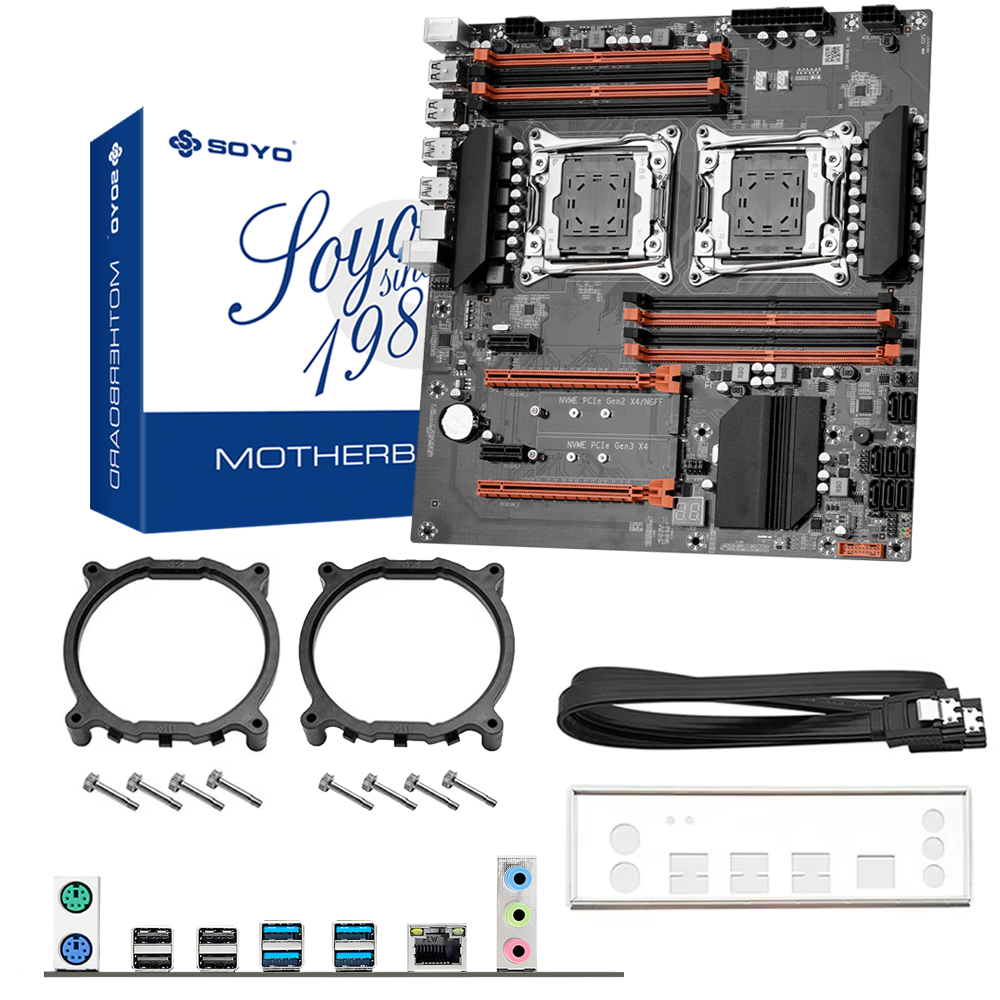 Placa base para juegos SOYO X9 - Dual Lga2011-3 Server Motherboard Combo reseña y precio